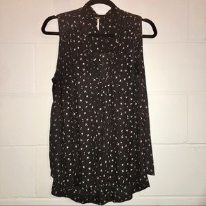 Anthro Free People //  tank with neckline tie